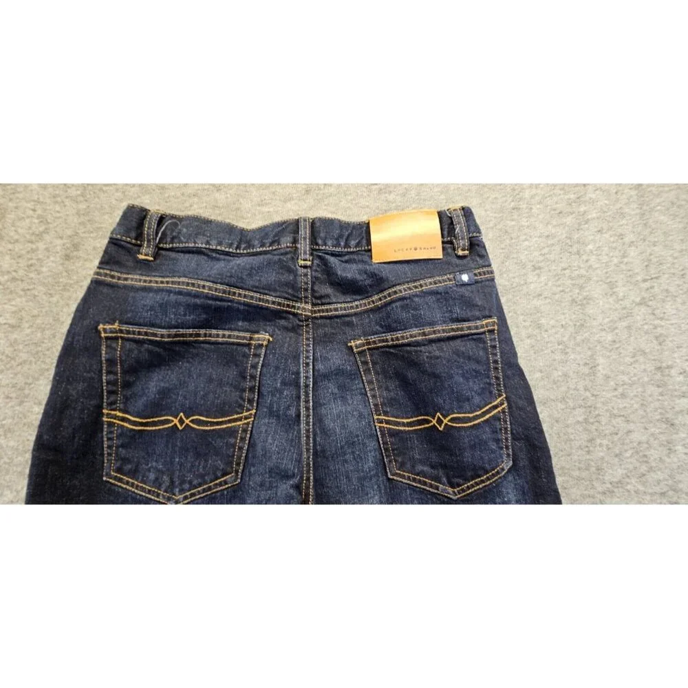 Lucky Brand Jeans Boys Kids 20 Blue Dark Wash Stretch Classic Straight